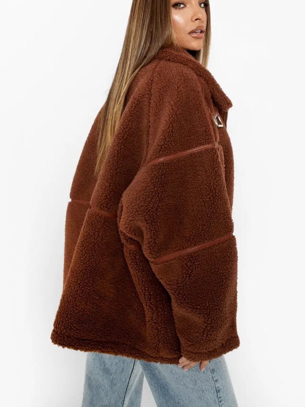 Brown Sherpa Jacket BNWT BOOHOO